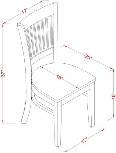 Vista 8 de East West Furniture KEVA7-ESP-W - Juego de comedor de 7 piezas compuesto por una mesa de comedor ovalada con hojas de mariposa y 6 sillas de asiento