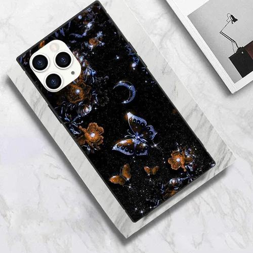 Vista 3 de Funda para iPhone 14 Pro para mujer, estilo clásico a cuadros, policarbonato duro + funda de silicona suave antideslizante para funda protectora