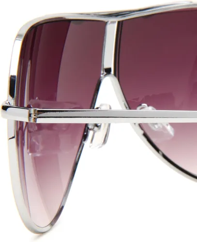 Vista 4 de Southpole 349sp Women's Metal Uv Protective Aviator Pilot Shield Sunglasses. Cool Gifts for Her, 129 Mm