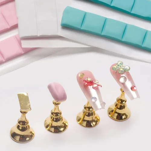 Vista 5 de Arcilla reutilizable para arte de uñas, arcilla adhesiva para uñas, puntas de uñas postizas profesionales, herramienta de manicura adhesiva