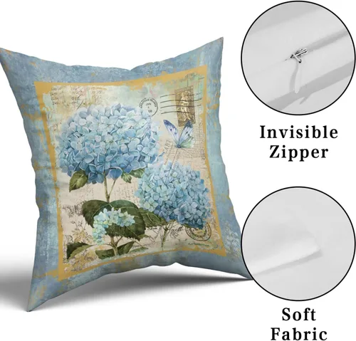 Vista 181 de Giwawa Juego de 2 fundas de almohada decorativas con diseño floral de girasol de 16 x 16 pulgadas, fundas de cojín decorativas para el hogar, sofá