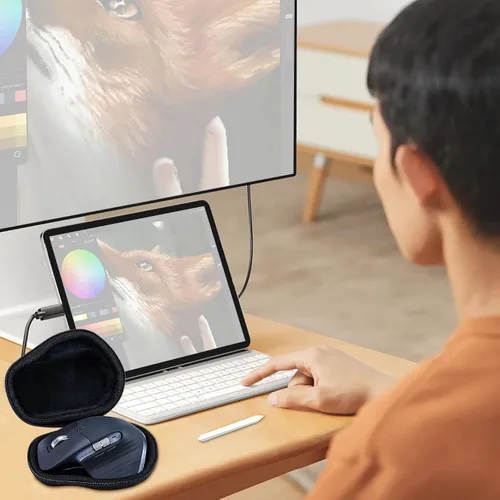 Vista 9 de Funda de almacenamiento Lebakort compatible con mouse Logitech MX Master 4 / MX Master 3S / MX Master 3 / MX Master 2S Advanced