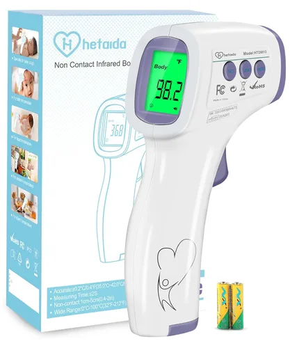 Vista 8 de Termómetro digital para adultos y niños, termómetro de frente sin contacto para bebé, termómetro infrarrojo 2 en 1 con alarma de fiebre y lecturas