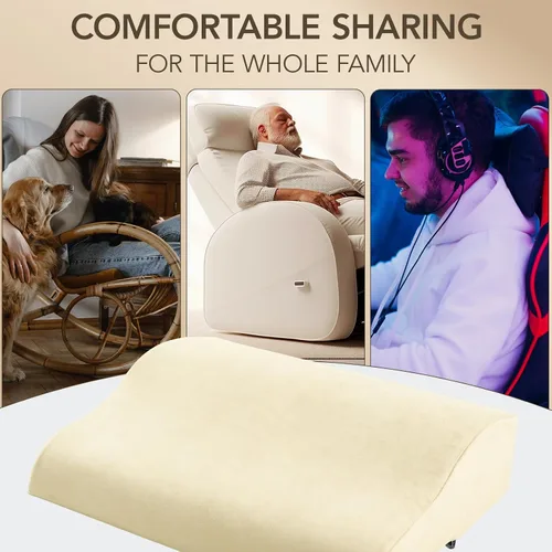 Vista 6 de Almohada de apoyo lumbar para reclinable, cojín grande de espuma viscoelástica para sofá y silla de juegos, almohada ergonómica para respaldo