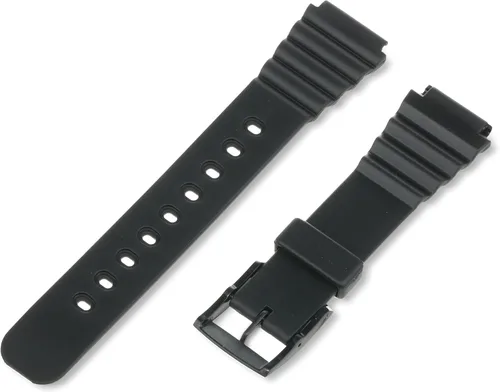 Vista 2 de voguestrap tx1840allstrap 18mm), color negro regular-length Fits Casio y otros deporte Watchband