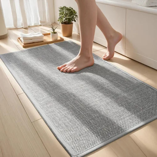 Vista 31 de Alfombra de Baño Fina Antideslizante con Respaldo de Goma de Secado Rápido Súper Absorbente Alfombras de Baño que Caben Debajo de la Puerta
