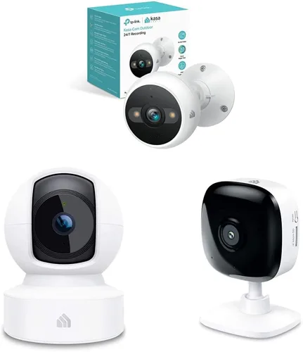 Vista 8 de Kasa 4MP 2K cámara de seguridad al aire libre con cable con cámara de seguridad interior Kasa 2K QHD Pan/Tilt