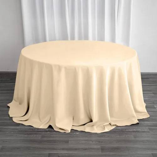 Vista 136 de Efavormart - Mantel cuadrado de lino de poliéster sin costuras, 54 x 54 pulgadas, color beige, para banquetes de boda, fiesta, restaurante