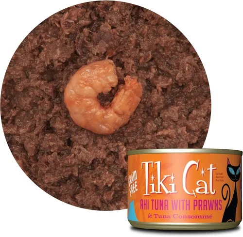 Vista 9 de Tiki Cat Grill - Alimento húmedo bajo en carbohidratos con mariscos enteros en caldo para gatos y gatitos adultos, 6 onzas, 8 unidades, variedad
