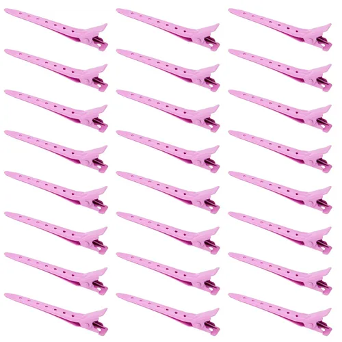 Vista 23 de 24 Paquetes de Pinzas Pico de Pato, Bantoye 2.75 Pulgadas Pinzas de Cocodrilo Rizadoras de Metal Antioxidante con Agujeros para Peinado del Cabello