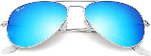 Vista 7 de Pro Acme Classic Aviator Sunglasses Glass Lens Metal UV400 for Men Women A1 café