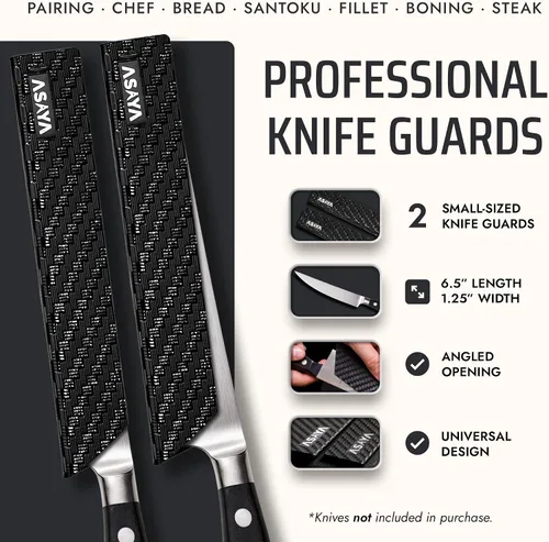 Vista 2 de Asaya Protectores profesionales para filos de cuchillo, dos fundas universales para cuchillos Streak, 6 x 1 pulgada, extra resistente, plástico ABS