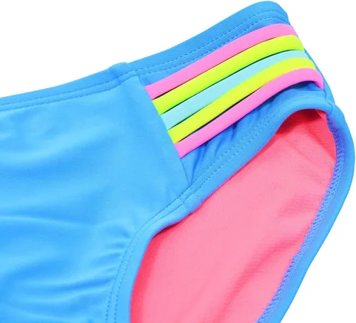 Vista 7 de SETMVVQ Traje de baño de dos piezas para niñas tankini para niñas traje de baño deportivo con espalda cruzada traje de baño de 3 a 14 años