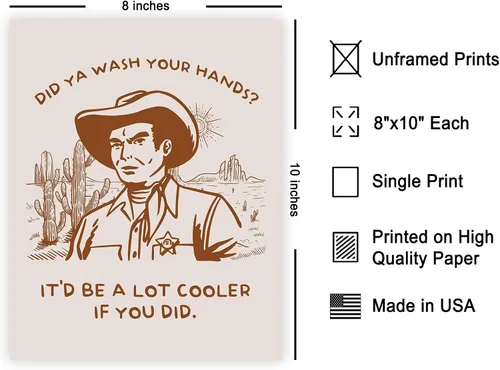 Vista 176 de Poster Master Póster de You've Yeed Your Last Haw - Impresión retro de vaquero marrón - Arte occidental - Arte moderno - Arte del salvaje oeste