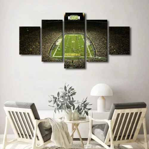 Vista 88 de TUMOVO Allegiant Stadium Arte de Lienzo para Pared de Sala de Estar Equipo de Fútbol Americano Pintura Moderna Nevada Las Vegas Cuadro Deportivo