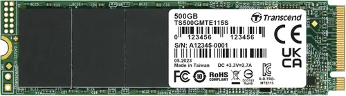 Vista 9 de Transcend SSD M.2 2280 de 128 GB, hasta 1,500 MB/s, compatible con computadora de escritorio Ultrabook, SSD PCIe NVMe Gen3x4, unidad de estado