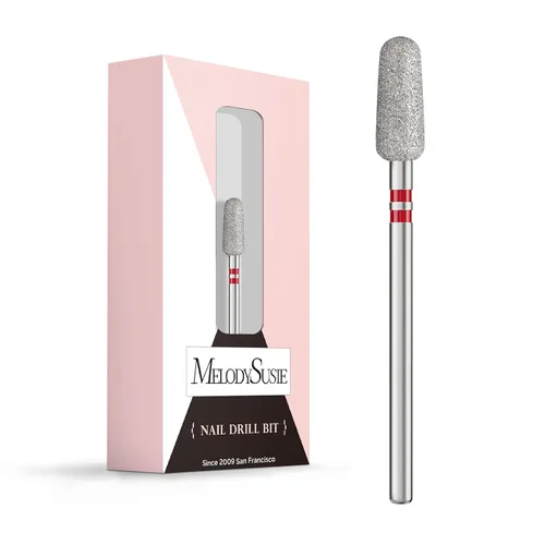 Vista 20 de MelodySusie Broca para uñas de limpieza de cutículas en forma de pera de 1.2mm, 3/32'', Limpiador profesional de carburo diamantado de seguridad