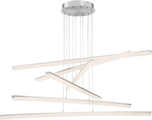 Vista 7 de WAC Lighting dweLED, pila 3 luces LED colgante lineal 3000K en negro
