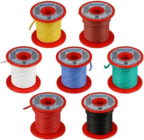 Vista 35 de BNTECHGO Alambre de silicona de calibre 16 rojo y negro cada 25 pies 2 Alambre de silicona calibre 16 rojo y negro