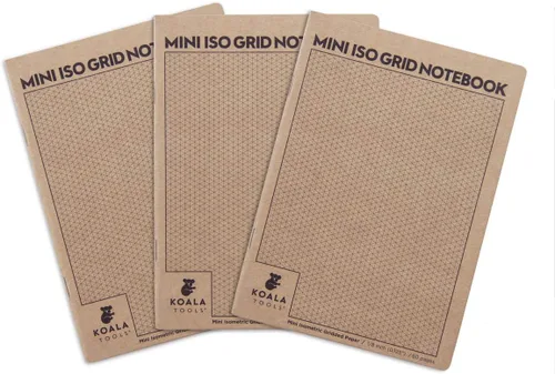 Vista 12 de KOALA TOOLS Mini cuaderno de papel cuadriculado 5" x 7", 60 pp. - Juego de cuadernos de campo cuadriculado, cuadrícula y gráficos - Para uso