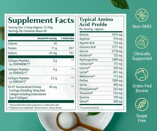 Vista 5 de ALGAECAL Paquete de calcio, vitamina D3 y colágeno: colágeno hidrolizado con verisol, fortibone y fortigel, más calcio, vitamina ADEK y minerales
