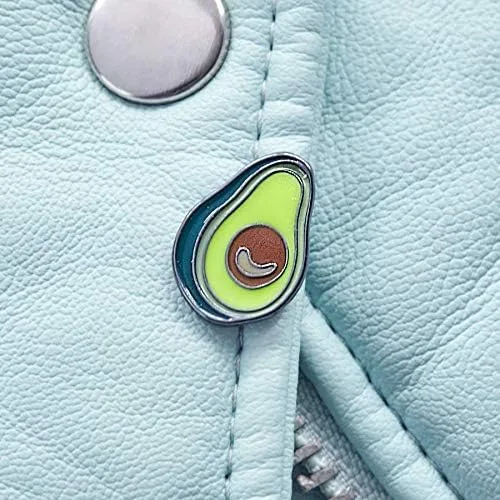 Vista 3 de Flairs New York - Broche de solapa esmaltado hecho a mano, Mini aguacate.