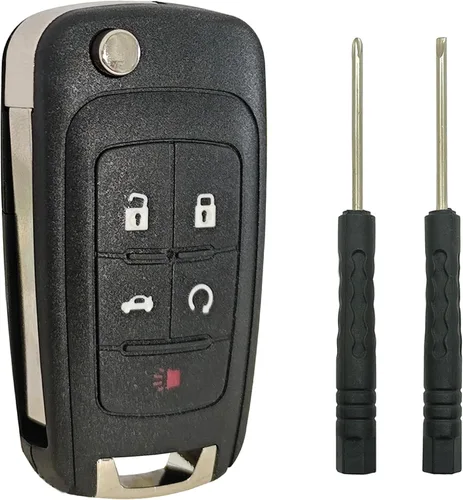 Vista 7 de Carcasa de repuesto para llavero compatible con Chevrolet Chevy Equinox Sonic GMC Terrain, control remoto de entrada sin llave para llave de coche