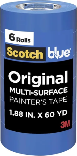 Vista 17 de ScotchBlue Cinta de Pintor Original Multisuperficie, 2 Pulgadas de Ancho (1.88 Pulg. x 60 Yardas), 6 Rollos de Cinta de Pintura Azul Protege