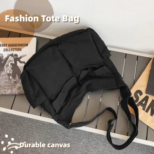 Vista 2 de Leaper Bolso de mano vintage Bolso de lona para mujer, bolso de hombro único
