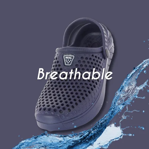 Vista 4 de Zuecos ventilados para adultos con correa de talón ajustable, fáciles de limpiar, acolchados, zapatos casuales de EVA para uso diario o zapatos