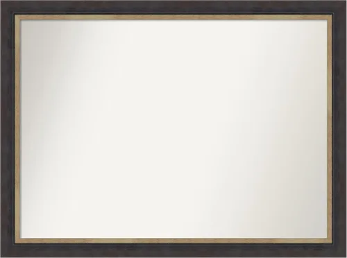 Vista 214 de Amanti Art Espejo personalizado, espejo de baño negro Astor, espejo de pared o espejo de tocador de baño sobre el fregadero (25 x 25 pulgadas)