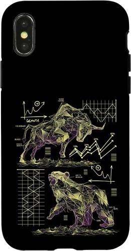 Vista 5 de Shareholder Stock Market Bull vs Bear Stock Trader Case for iPhone 17