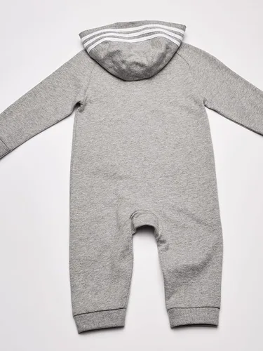 Vista 4 de adidas Overol de manga larga con capucha para niñas y bebés