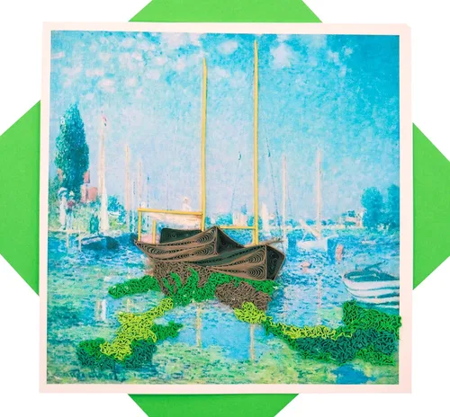 Vista 7 de Grues de Momoyogusa – Flores de Cien Generaciones (1909) de Kamisaka Sekka Tarjeta de Felicitación de Arte Filigrana, Tarjeta de Felicitación