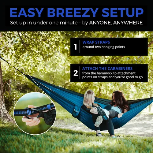 Vista 5 de Bear Butt Kodiak - Correas de hamaca para árboles, 20 pies de largo, 40 bucles combinados, soporta 1000 libras, accesorios de campamento