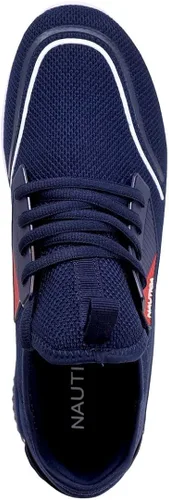 Vista 4 de Nautica Zapatillas deportivas para hombre cómodas informales con cordones a la moda para caminar pantalones deportivos ligeros
