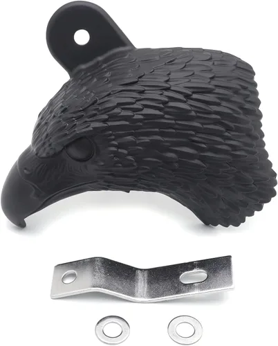 Vista 7 de MT246-008- Cubierta de bocina de cabeza Black Eagle Compatible con Harley-Davidson de 1992 y más con montaje lateral "cencerro" y todas las barras