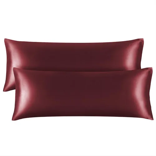 Vista 164 de BEDELITE Funda de almohada de satén para cabello y piel, súper suave y refrescante similar a las fundas de almohada de seda, paquete de 2 con cierre