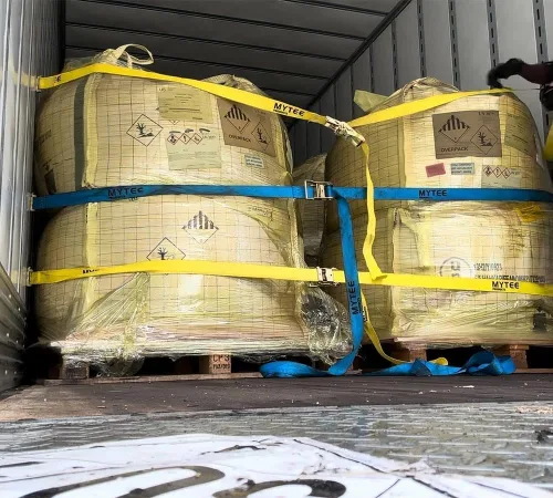 Vista 6 de Mytee Products Correas de Riel E de 2'' x 20' con Herrajes E de Resorte - Correas de Trinquete Azul Etrack con Resistencia de Rotura de Servicio