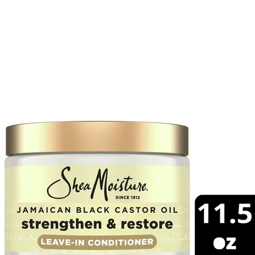 Vista 8 de SheaMoisture - Acondicionador sin enjuague, paquete de 3 – Aceite de ricino negro jamaicano para fortalecer y restaurar la fórmula para reparar