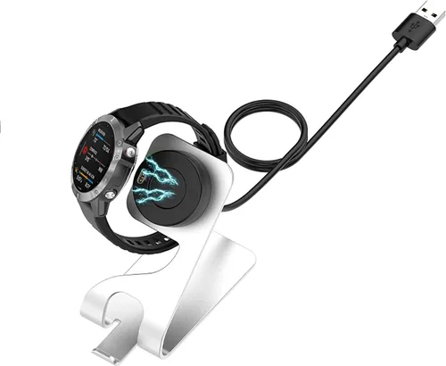 Vista 4 de Cargador compatible con Garmin Venu 3/3S, para Vivoactive 5/4, Forerunner 745/945/935, para Fenix 7/7S/7X/7 Pro/7X Pro Smart Watch Soporte de carga
