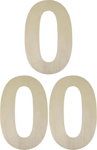Vista 10 de HILAZA Tablero de madera grande de 12 pulgadas de grosor con número 0, 1/4 de pulgada de grosor, sin terminar, de madera en blanco, para decoración