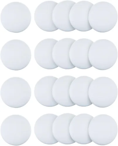 Vista 2 de Outus 20 piezas de protectores de pared para pomo de puerta, topes de goma redondos autoadhesivos, color blanco