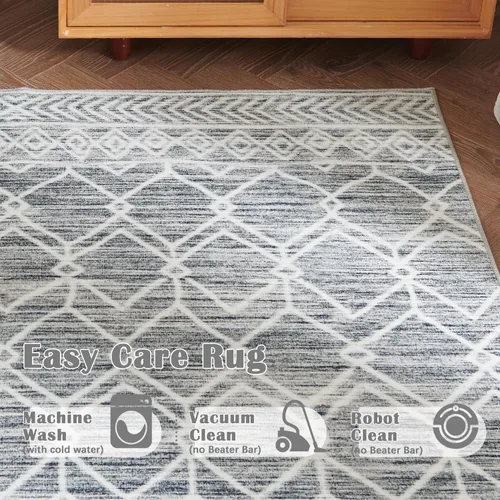 Vista 98 de jinchan Alfombra marroquí de pasillo 2x6 - Alfombra de pasillo lavable a máquina para cocina, alfombra moderna geométrica suave de pelo bajo