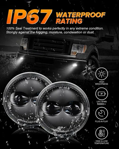 Vista 6 de Conjunto de luces antiniebla LED compatibles con Ford F150 2006 2006-2014 F150 -Negro 1