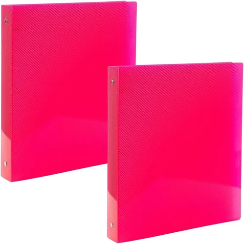 Vista 13 de JAM PAPER Carpeta de plástico de 1 pulgada, carpeta blanca de 3 anillas, se vende individualmente Blanco