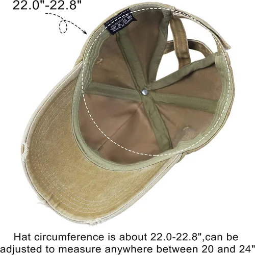 Vista 4 de Muryobao Gorra de béisbol ajustable de algodón desgastado para mujer, diseño de cola de caballo y moño desordenado