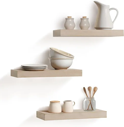 Vista 9 de AHDECOR Estantes flotantes negros, estantes modernos montados en la pared, decorativos para decoración del hogar y la oficina, ideal