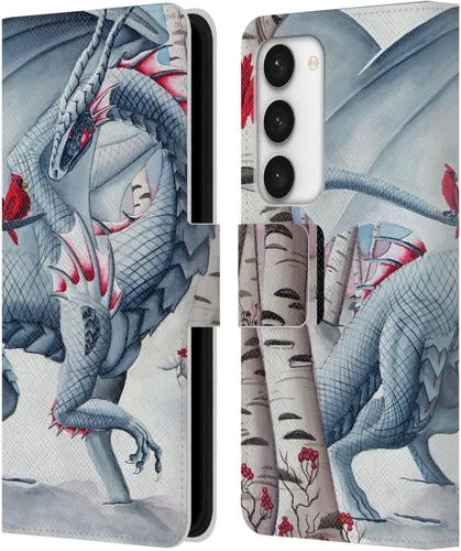 Vista 229 de Head Case Designs Officially Licensed Carla Morrow Galactic Entrancement Dragons Leather Wallet Case Compatible with Samsung Galaxy A07 4G