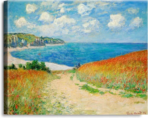 Vista 163 de A&T ARTWORK Antibes Seen from The Salis Gardens de Claude Monet Las Obras de Arte Clásico Mundial Reproducciones, Impresiones de Arte en Lienzo